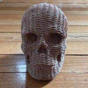 Woven Skull Art Decor in Brown
